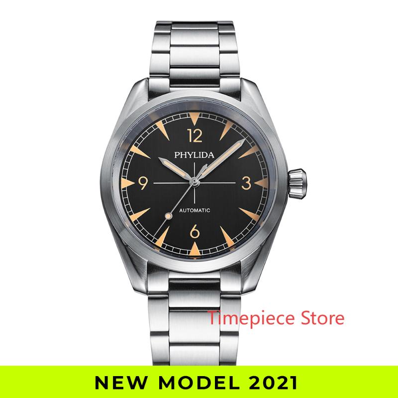 

Wristwatches 10ATM WR NH35 Men's Automatic Watch Black Dial Sport Mechanical Wristwatch Rail Master Homage Green Luminous PHYLIDA, Branded