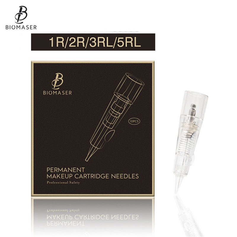 

Biomaser Professional Permanent Makeup Cartridge Needles 1R/2R/3RL/5RL Disposable Sterilized Tattoo Pen Machine Needles Tips