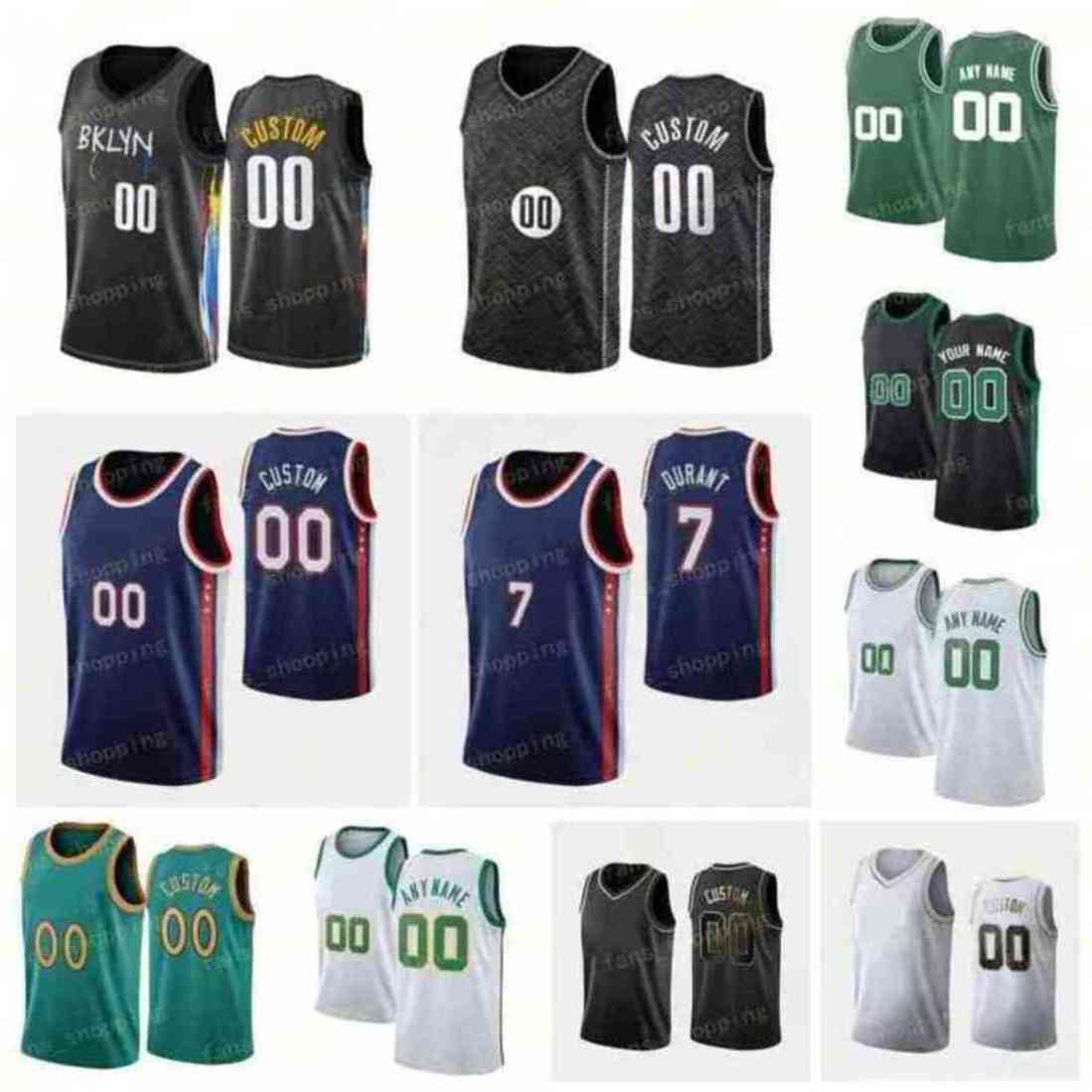 

Custom Printed 75th 2022 New City Basketball Jersey 13 James 7 Kevin Harden Durant Kyrie Patty Irving 8 Mills Blake Harris Griffin LaMarcus, Black;red