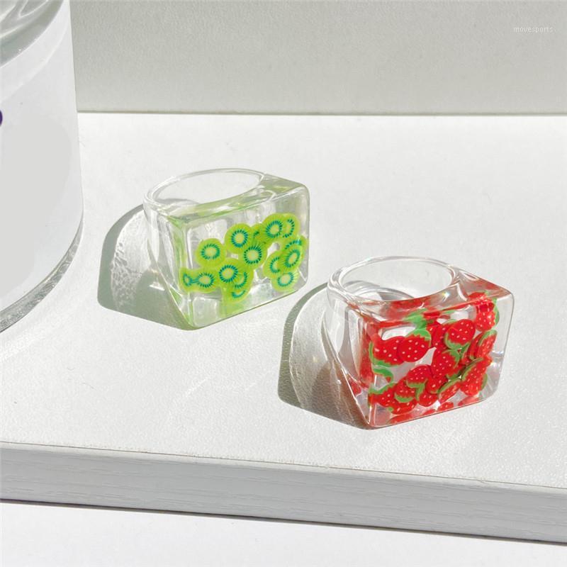 

Wedding Rings Resin Ring Transparent Epoxy Fashion Handmade Dried Flower Jewelry Love For Women 2021 Design1