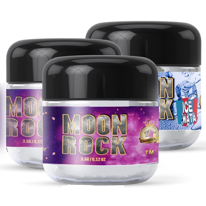 

3.5 grams Moonrock Glass Jar Top Shelf Flower With Distillate GLASS JAR Packagings Misty OG King Cavi OG ICE WATA MOONROCK jARS
