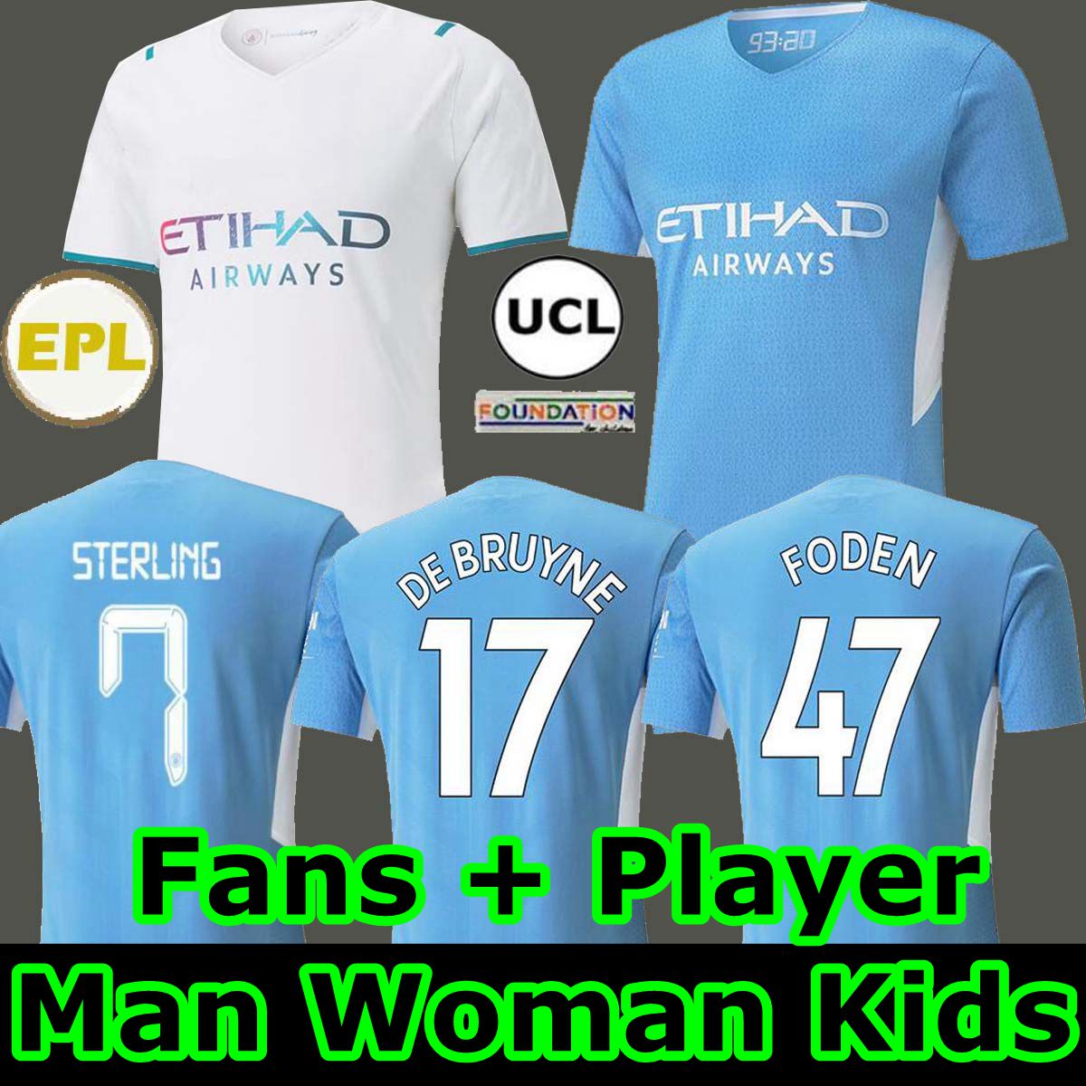 

21 22 city soccer jerseys 2021 2022 man STERLING football shirt manchester FODEN DE BRUYNE GESUS BERNARDO MAHREZ FERRAN men kids kits, 1974 man