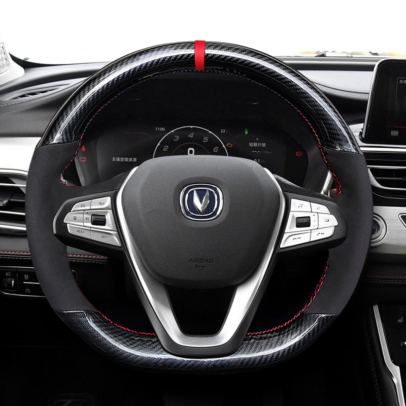 

DIY custom leather interior special steering wheel cover For Changan CS75 plus EADOXT RAETON CC LINMAX CS35 car wheel cover