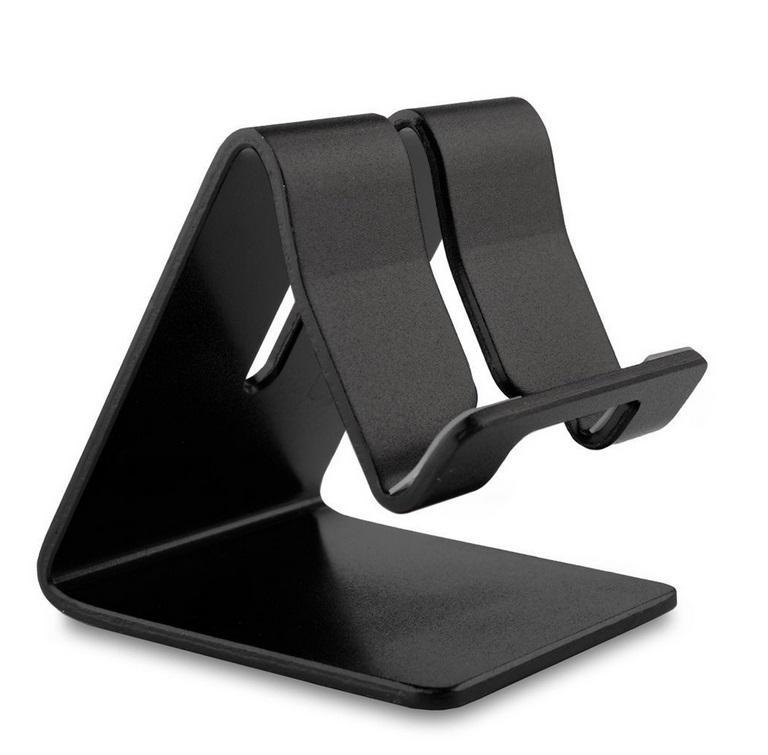 

Mobile Phone Holder Stand Aluminium Alloy Metal Tablet Desk Holders Cellphone Stands Cell Mounts &, Black