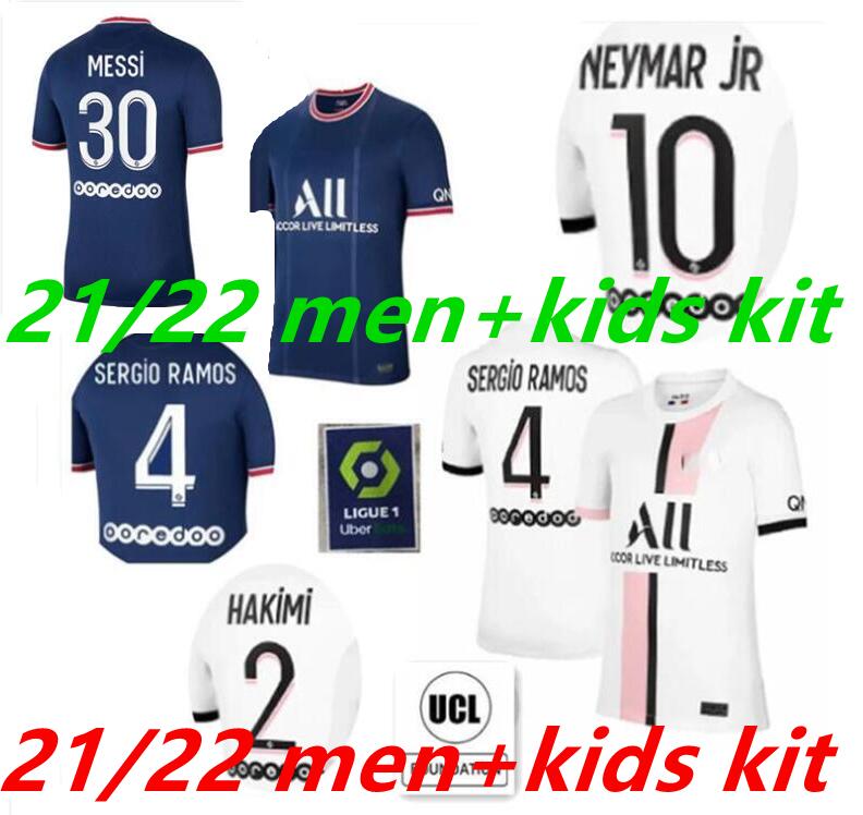 

21 22 MESSI MBAPPE KEAN soccer jersey 2021 SERGIO RAMOS MARQUINHOS VERRATTI KIMPEMBE Maillots de football shirt ICARDI DI MARIA DRAXLER women men kids kit uniforms, 20/21 4th men