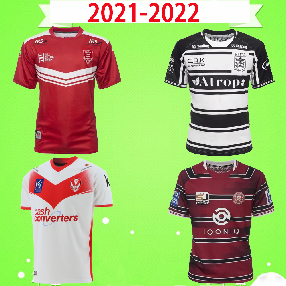 

2021 Wigan Warriors Hull Kingston Wanderer rugby Jersey Wilford Dublin 21 22 Hull FC Saint Helens Saints shirt Training Home away Retro size S-5XL T-shirt 2022 Super