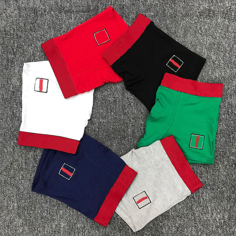 

Pure Cotton Men Underpants Solid Color Designer Boys Boxers Comfortable Breathable Underwear Wholesale, As pic