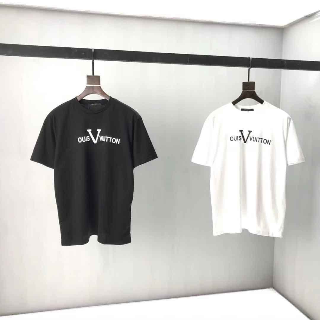 

2021ss spring and summer new high grade cotton printing short sleeve round neck panel T-Shirt Size: m-l-xl-xxl-xxxl Color: black white mb3