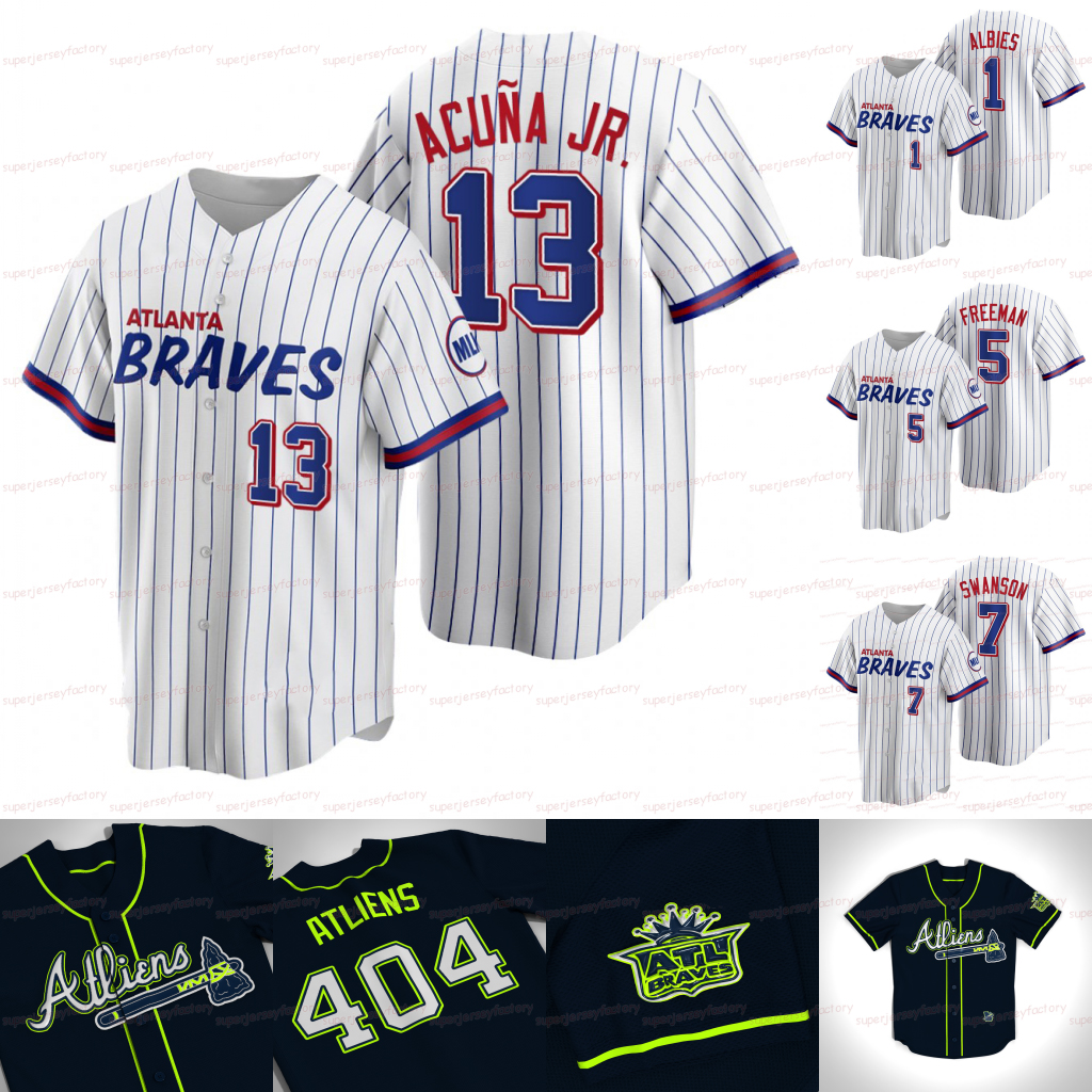 

Atlanta Freddie Freeman 2021 City Connect Jersey Ronald Acuna Jr. Joc Pederson Dansby Swanson Austin Riley Ozzie Albies Eddie Rosario John Smoltz Adam Duvall Jorge, White coolbase women s-xxl