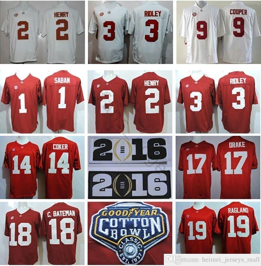 

NCAA Alabama Crimson Tide College #2 Derrick Henry 1 Nick Saban 14 Jake Coker 17 Kenyan Drake 18 C.Bateman 42 Eddie Lacy Jerseys, Black