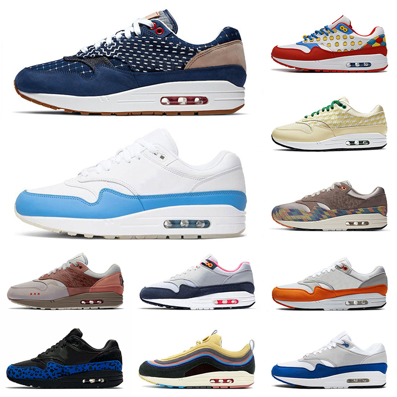 

High Quality Denham 1 87 Cushions Running Shoes Martian Sunrise Men Women Dark Teal Green Black Red Taupe Haze Trainers Sneakers 36-45, D7 36-45 white red