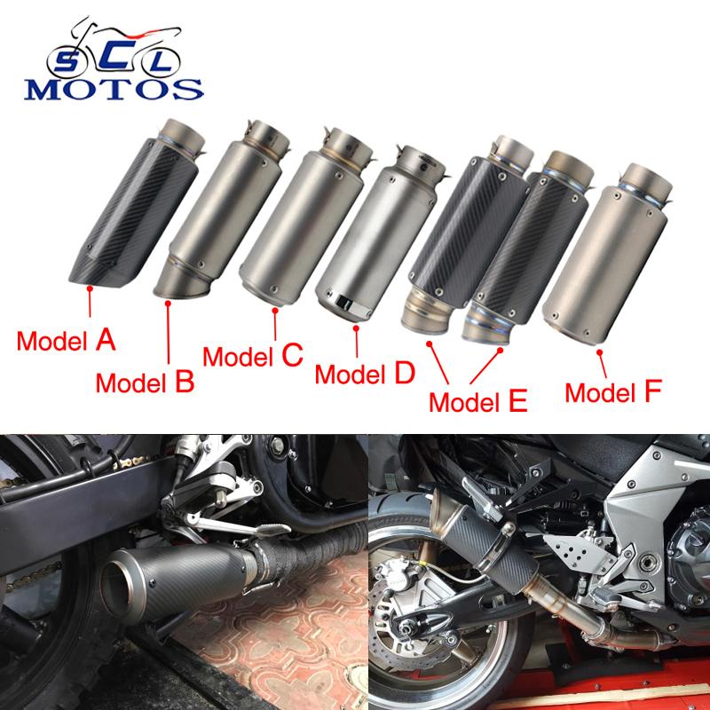 

Motorcycle Exhaust System Sclmotos -51 Or 60mm Muffler Pipe Escape Moto Dirt Bike,Street Bike,Scooter ATV Quad Z750 Z800 Z1000 Racing
