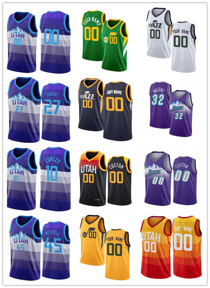 

75th Custom Women Youth Jersey Karl 32 Malone John 12 Stockton Eric 0 Paschall Hassan 21 Whiteside Utah''Jazz''Men Basketball Jerseys, Color