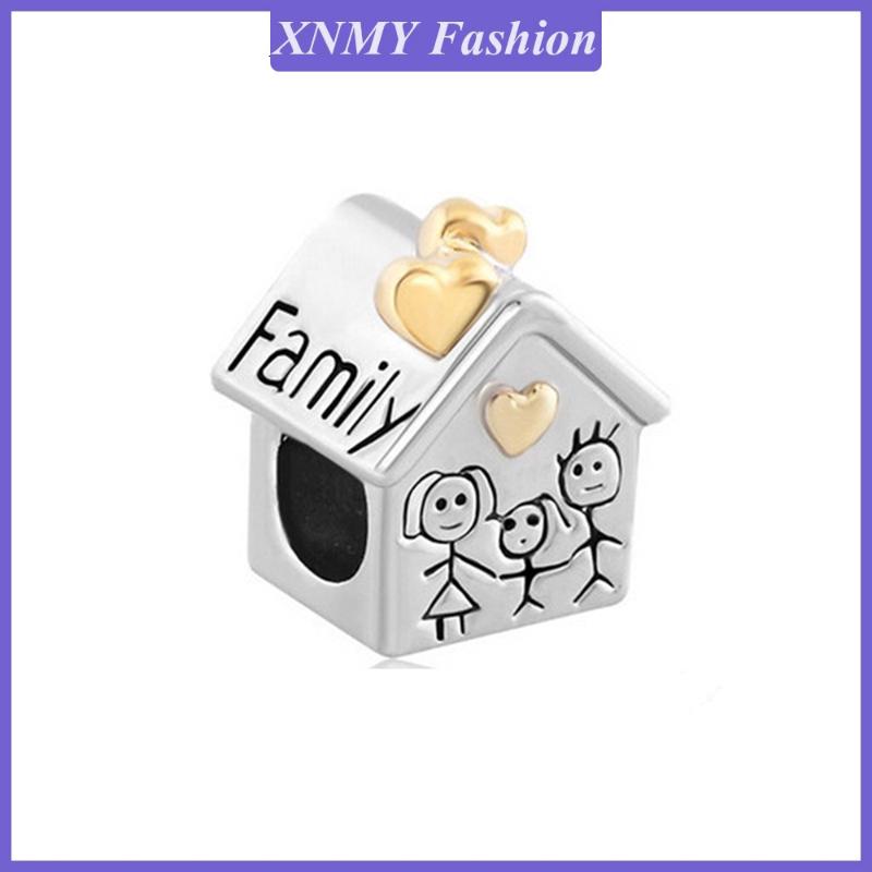 

Other XNMY Original Silver Color Family House Bead Fit European Charms Bracelet Bangles DIY Jewelry Gift