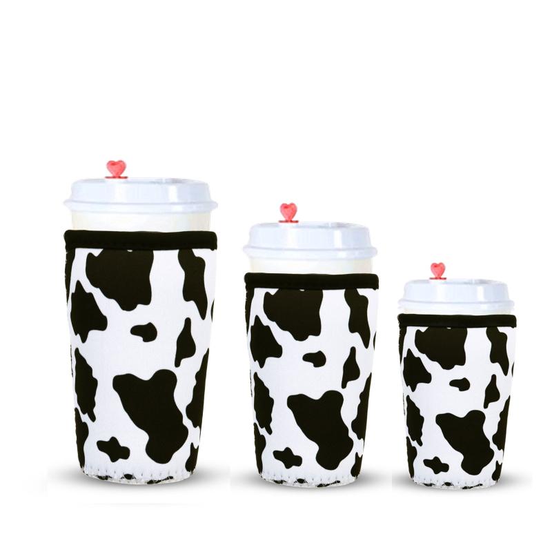

Mugs Reusable Iced Coffee Cup Insulator Sleeve For Cold Drinks Beverages Neoprene Holder Accessories #38, Bk