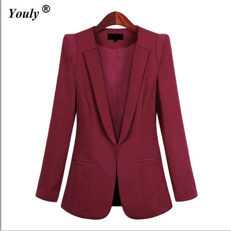

Women's Suits & Blazers 2021 Fashion Plus Size Womens Business Spring Autumn All-match Women Jackets Short Slim Long-sleeve Blazer Formal, White