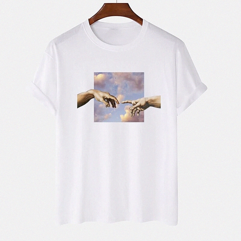 T-shirt Unisexe Tee T-shirt Hot Stamping Graphic Prêts à la main PLUS Taille Col Couillé Casual Imprimé quotidien Coton Coton Designer de base gr