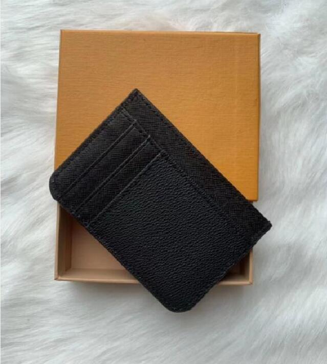 

High 547yu With Small Women Classical 3 Coin Holder Leer Famous Card No Colour Purse Holders Box Quality Sbbxp, Black/grid