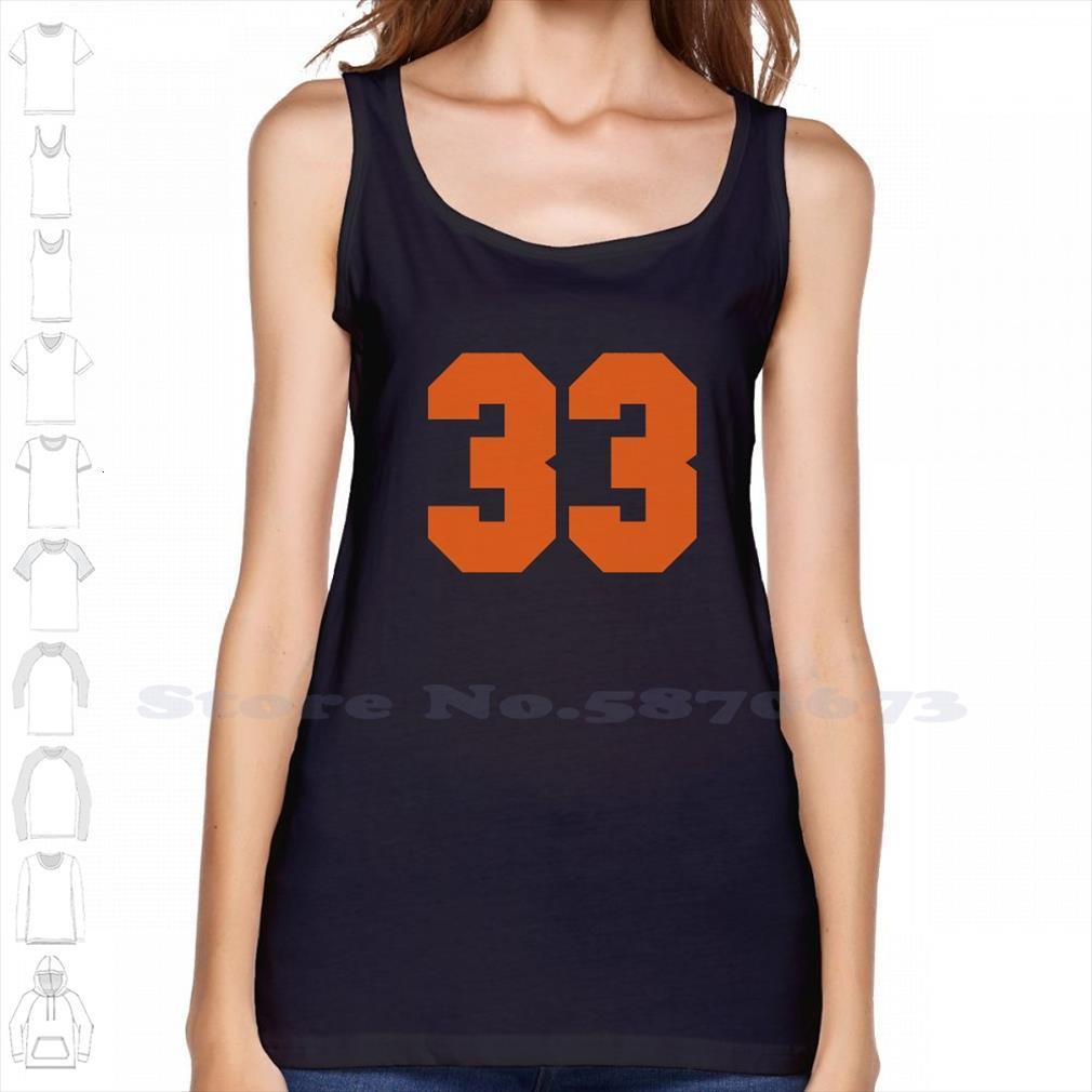 

33 number sports thirty three brown jersey custom funny tank sleeveless vest lucky my, White;black