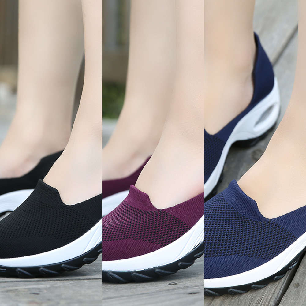 

Casual shoes Women's shoes summer Korean 2021 flying knitting breathable women's casual large sports IREM, Black