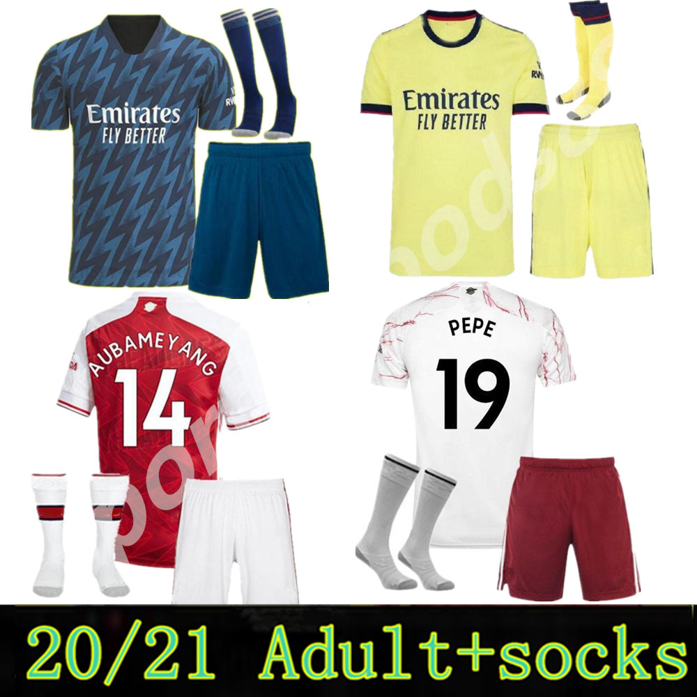 

2021 Gunners Soccer jersey 21 22 Arsen PEPE NICOLAS CEBALLOS HENRY GUENDOUZI SOKRATIS MAITLAND-NILES TIERNEY Mens kit Football shirt, Colour