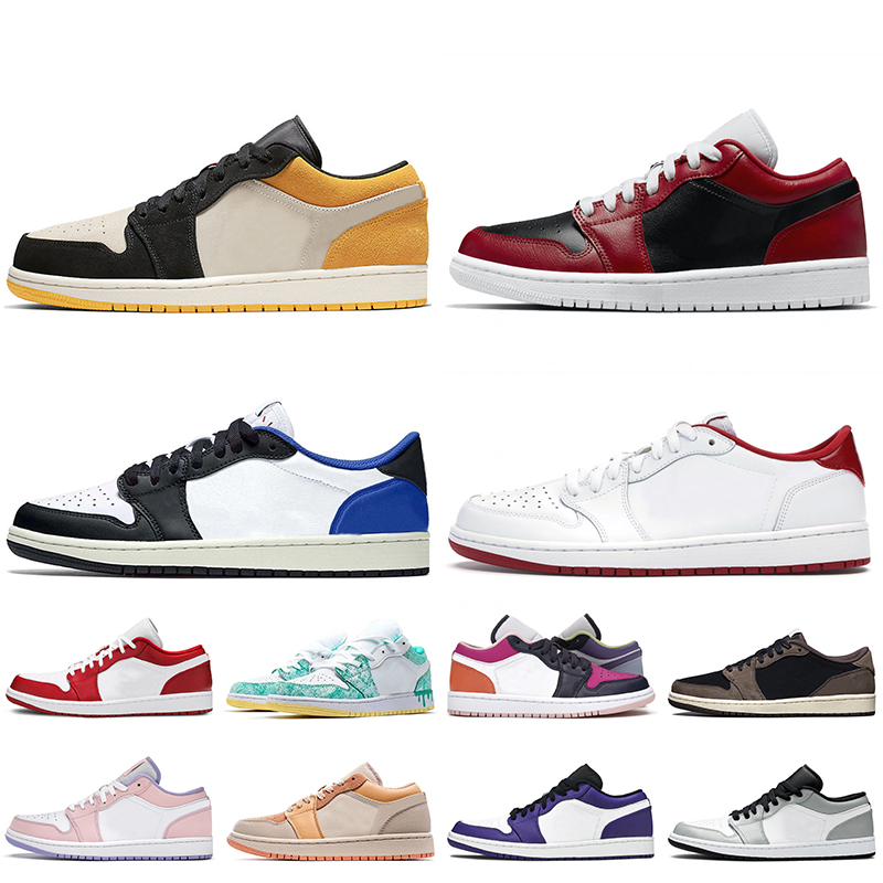 

Top Quality Jumpman 1 Low Women Mens 1s Sports Shoes University Gold Chicago Flip Fragment Travis Scott White Varsity Red Off Trainers Sneakers, B31 travis scotts fragment 36-46