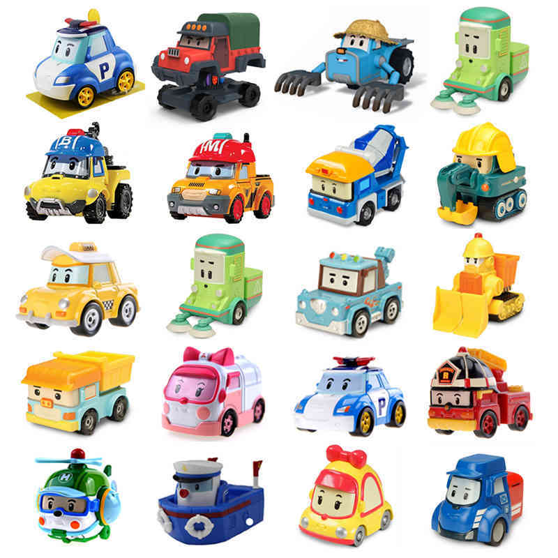 

yutong 25 Style Robocar Korea kids Robot Poli Roy Haley Anime Metal Action Figure Toys Car For Children Best Gift, 16