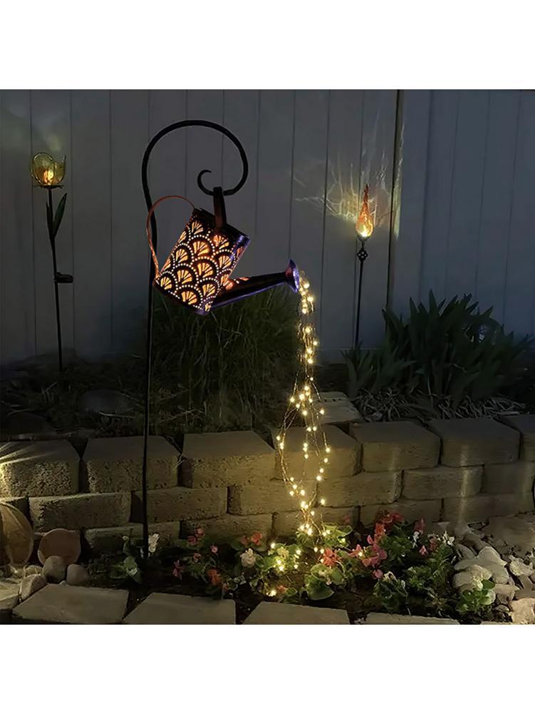 

Lawn Lamps Solar Light Star Type Shower Garden Art Decoration Outdoor Gardening Lamp Landscape Lighting With Iron Stand Sprinkle