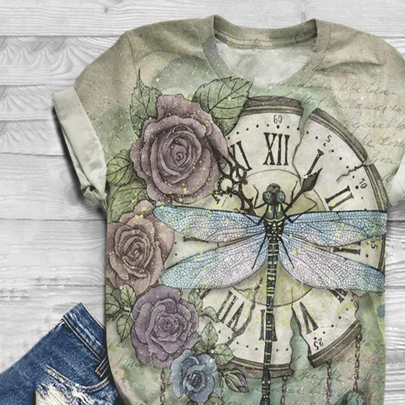 

women plus size short sleeve 3d animal printed o neck tee t shirt camiseta mujer femme poleras s, White