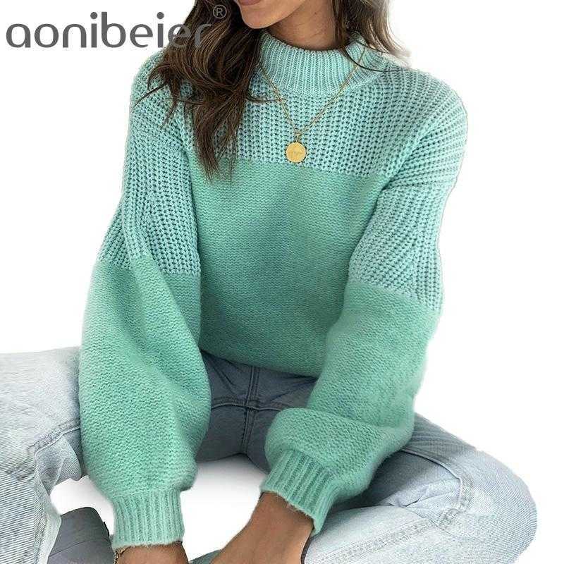 

Women Casual Hollow Out Knitted Sweater Autumn Elegant O-Neck Long Sleeves Pullovers Solid Warm Soft Tops 210604, Yellow