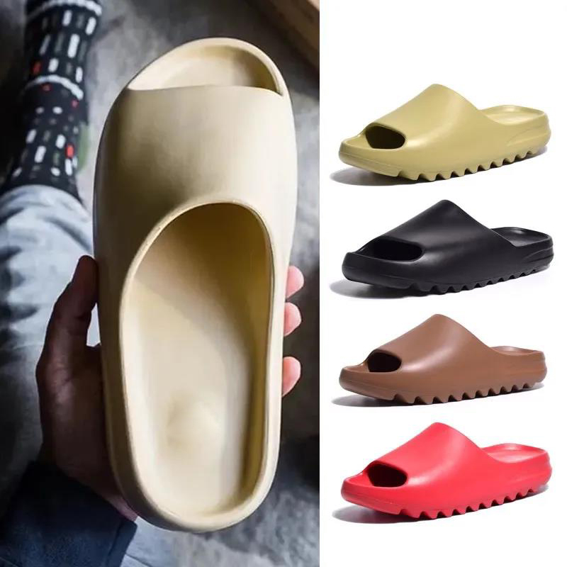 

2021SS Slides Graffiti Bone Resin Desert Sand Designer Slippers Foam RNNR Ararat Summer Fashion Earth Brown Flat Slide Men Women Beach Causal Sandals Runner 36-45, Red