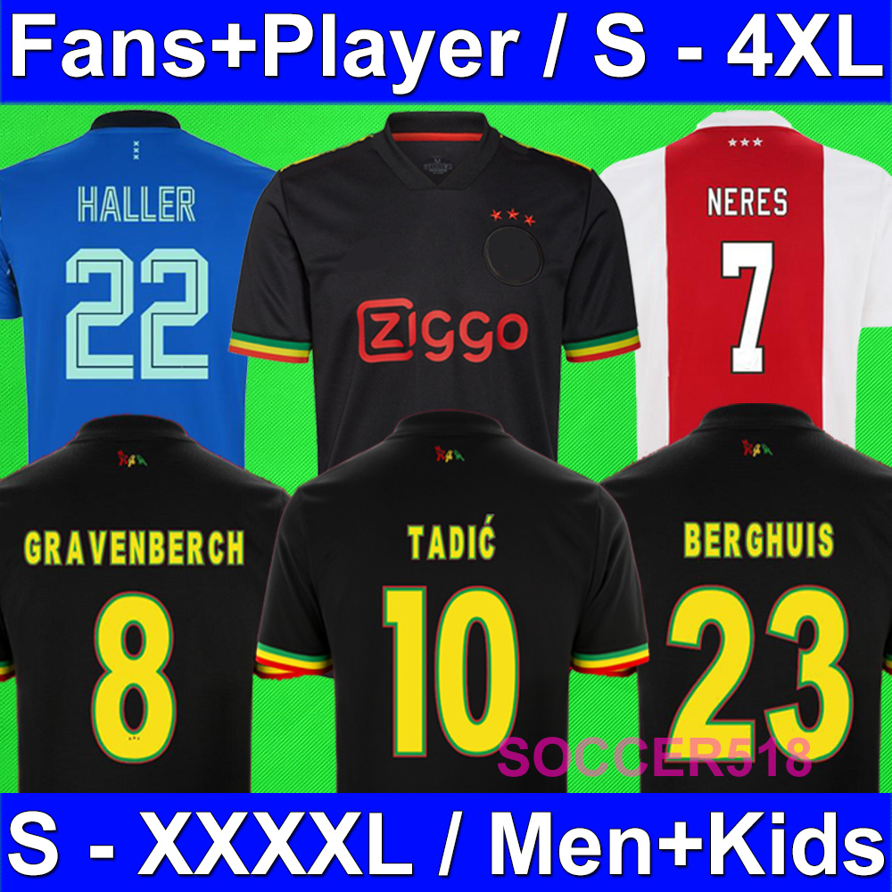 

S - 4XL Player version BERGHUIS GRAVENBERCH soccer jersey ajaxuniforms ÁLVAREZ NERES CRUYFF DALLEN football shirts ANTONY BERGKAMP Man + kids kits TAGLIAFICO XXXXL, A01