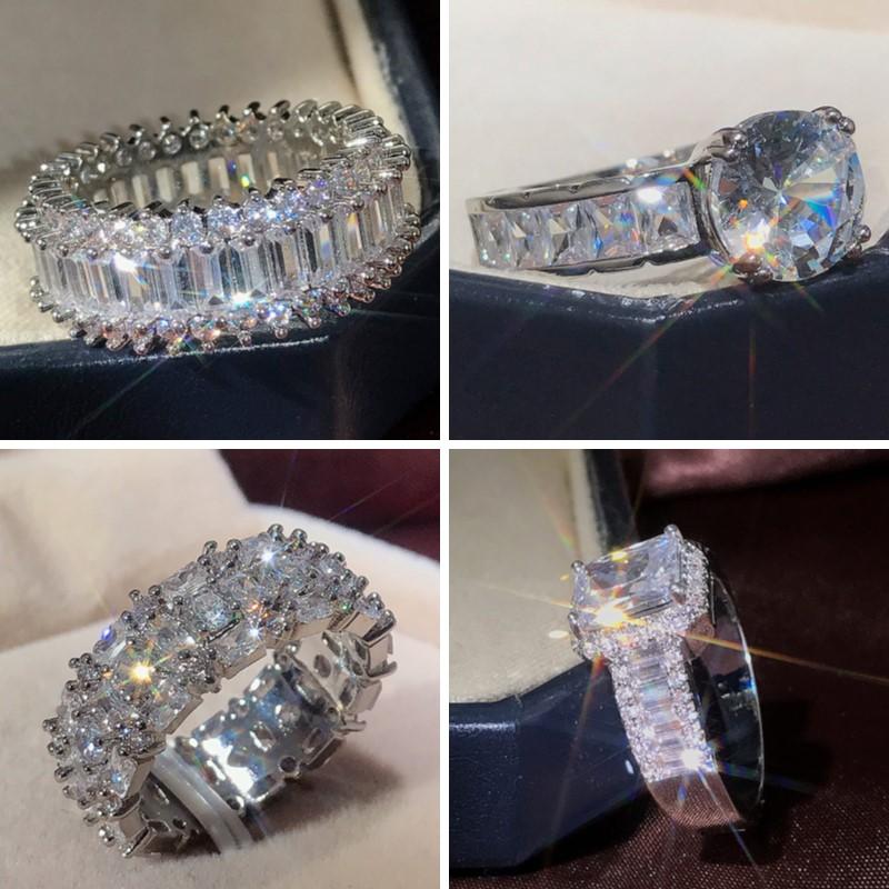 

Wedding Rings CAOSHI Luxury Engagement For Women Brilliant Cubic Zirconia Fashion Party Jewelry Accessories Birthday Gift Drop