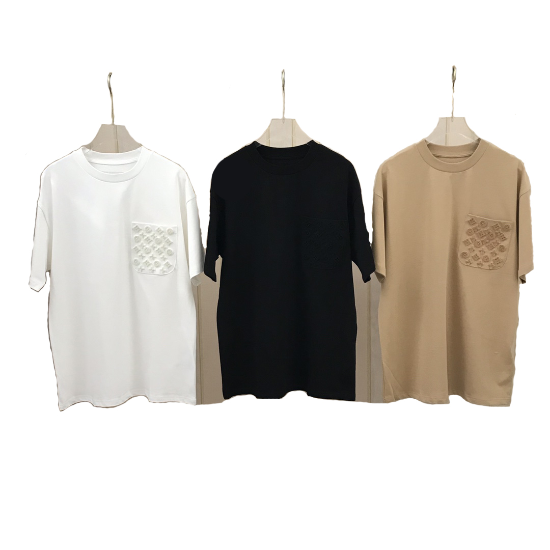 

2021 Designers T shirt Summer Europe Paris Polos American Stars Fashion Mens tshirts Star Satin 100% Cotton Polo Casual t-shirt Women mans Tees Black White -5XL #06