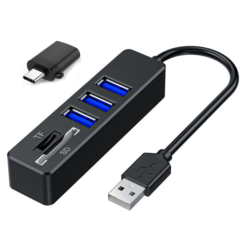 

8 in 1 USB HUB Multi USBs Splitter with Type C OTG Adapter SD / TF Card Reader For PC Laptop Computer 2pcs/Lot