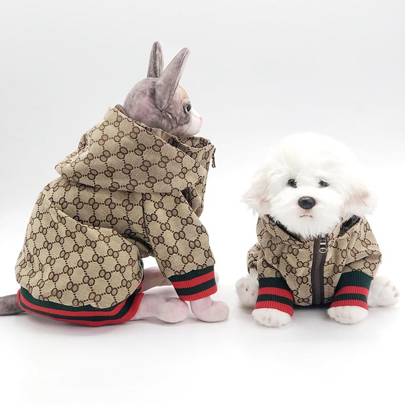 

Brand Designer Letters Printed Dog Apparel Fashion Cowboy Denim Hoodies Cats Dogs Animals Jackets Outdoor Casual Sports Pets Coats Clothes Accessories, Khaki