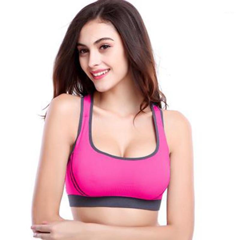 

Women' Bra Seamless Sports Plus Size High Waist No-Bounce Full Coverage Yoga Crop Top Bralette Sportswear For Gym Running Outfit, Black