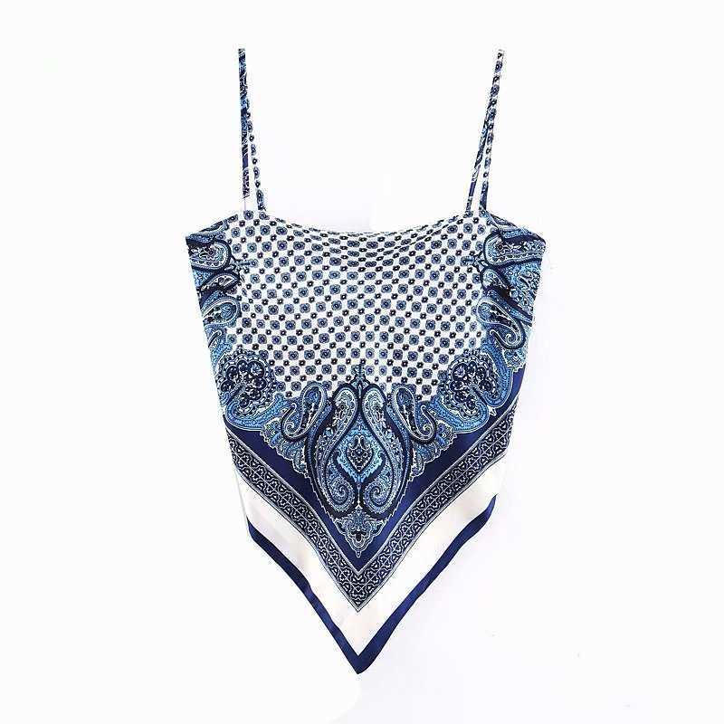

fashion Brand Women Print Sexy Chic Camis Tank Ladies Summer Backless Bowknot Sling Tops 210608, 2468