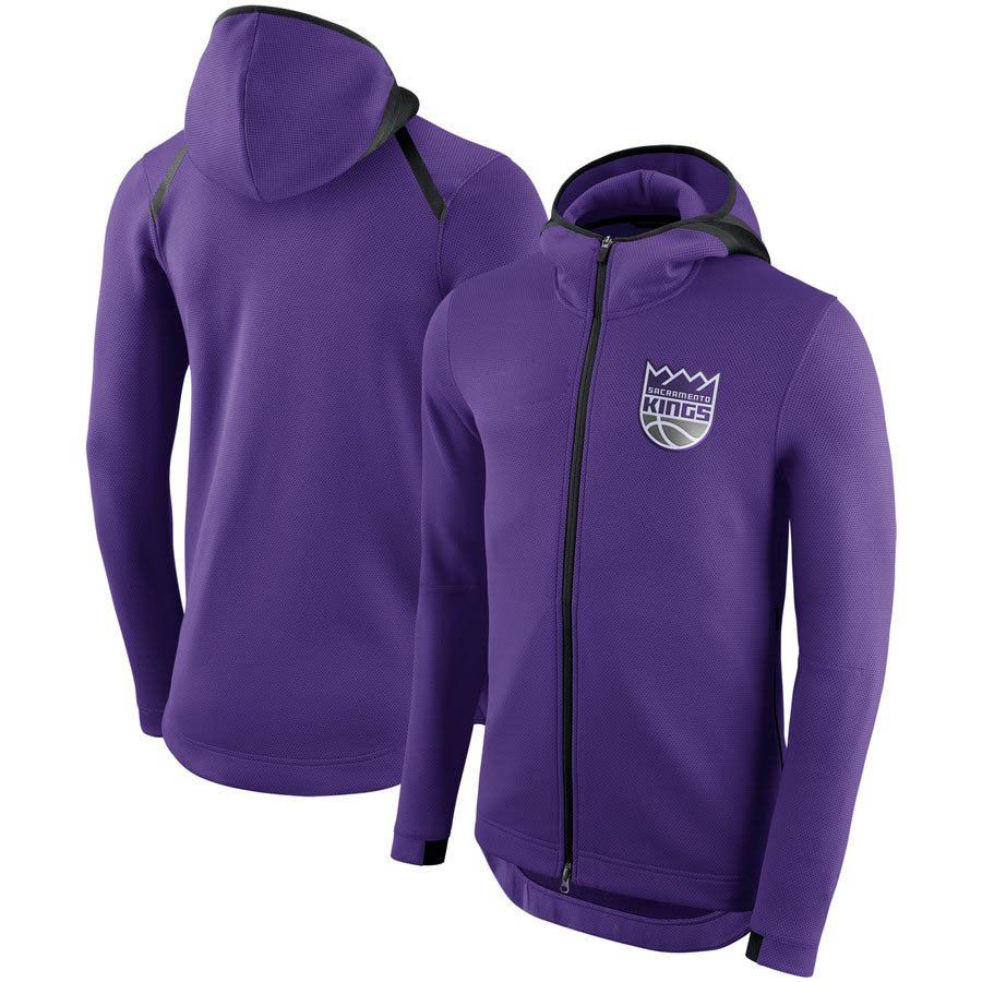 

Sacramento Kings Men Training Sweatshirt Showtime Therma Flex Performance Full-Zip Hoodie, Black