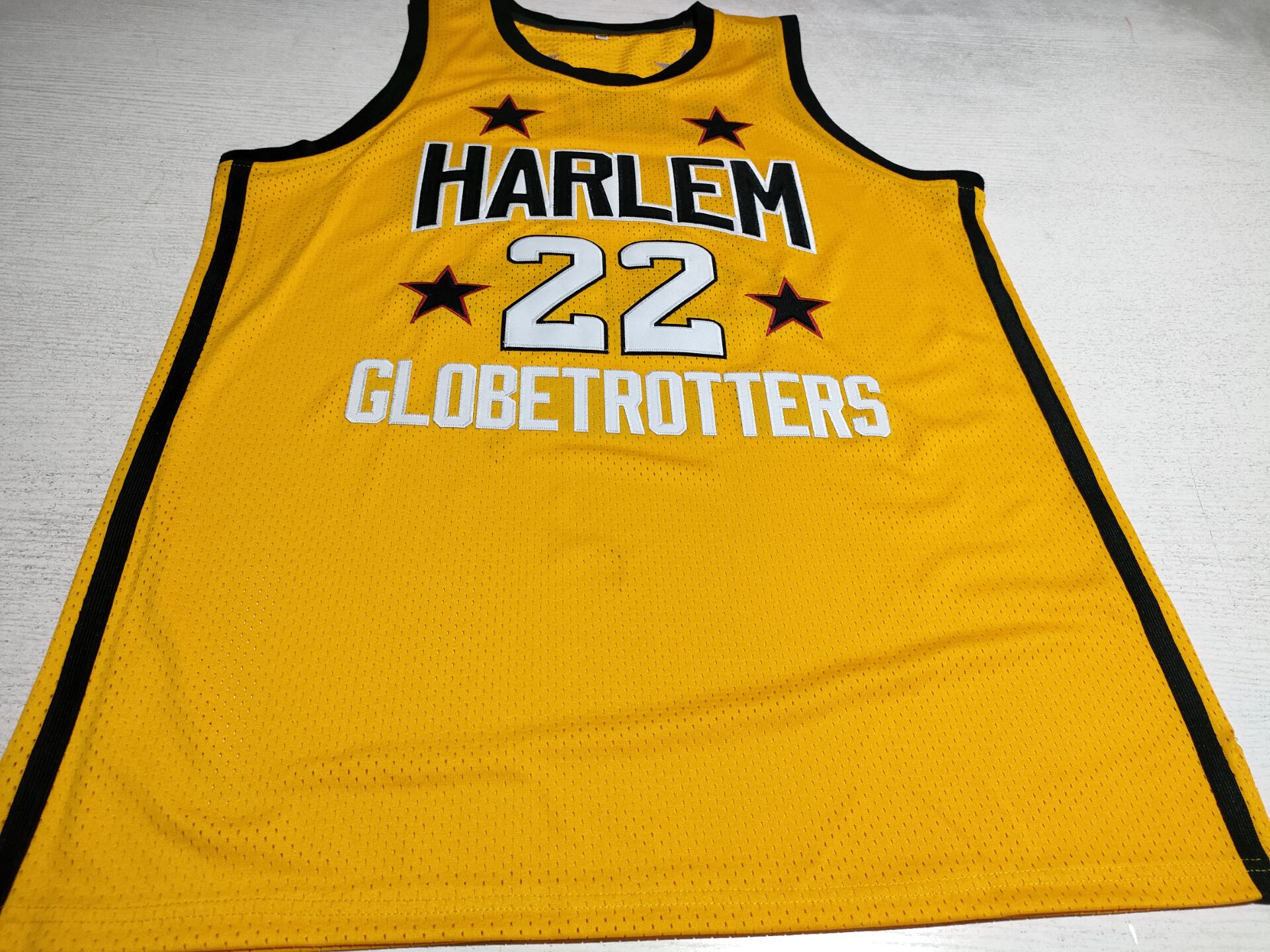 

Custom Retro Fred "Curly" Neal #22 Harlem Globetrotters Basketball Jersey Men's Stitched Any Number Name Yellow New Sewn S-5XL