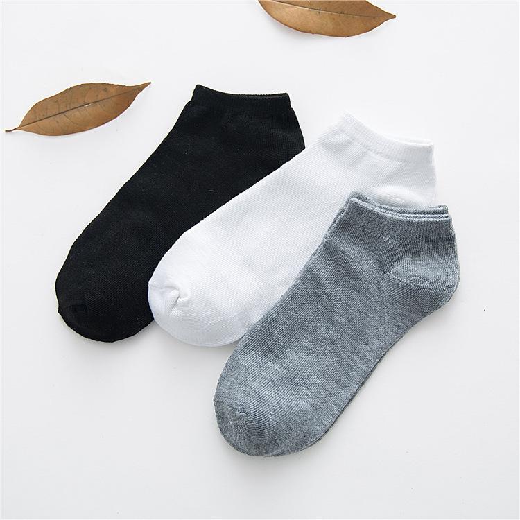 

Men's Socks 10Pairs/Lot Men Cotton Casual Breathable Boat Short Ankle Sock For Female Spring Summer Black Fit Size 36-46
