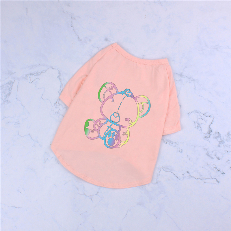 

Dog Apparel Fashion Designer Dogs T Shirts Summer Casual Luxurys Designers T-shirts Tshirts Cute Bear Print Pets Tops Tees, Black
