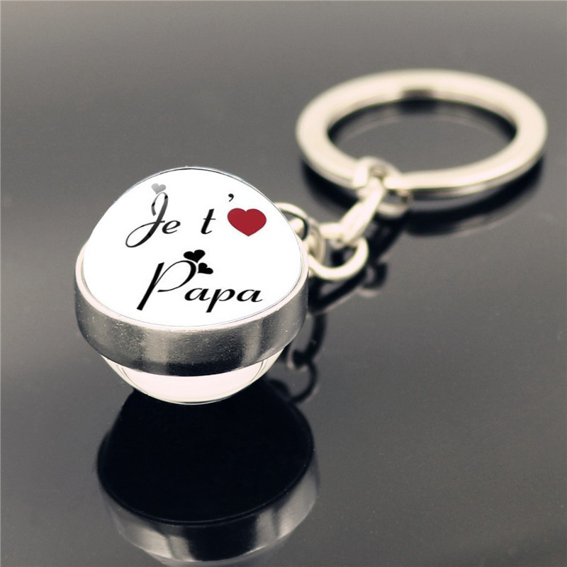 

Fathers Day Present Glass Ball Letter Keychain Present For Dad Fathers Day Gift
