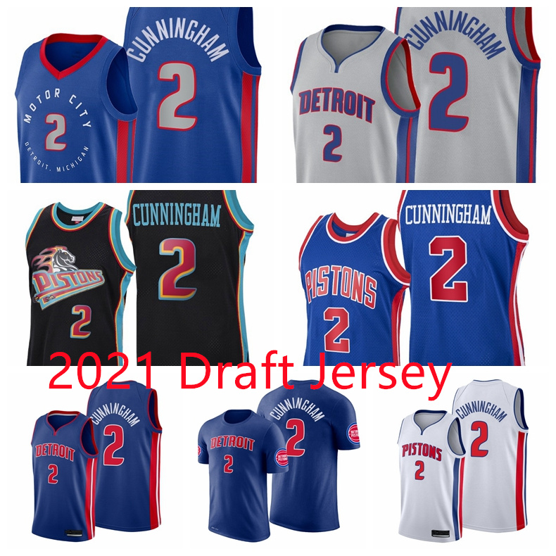 

2021 Draft First Cade Cunningham 2 Basketball DetroitPistonsMen Gray Jersey Edition City