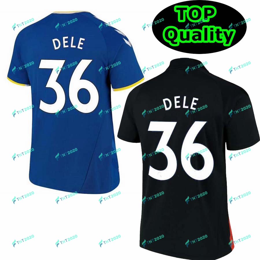

2021 2022 DELE 36 Soccer Jersey Home Away JAMES RICHARLISON KEAN DAVIES Football shirts, Black;yellow