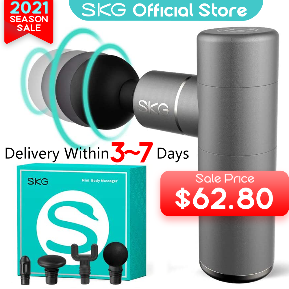 

SKG Massage Gun Mini Muscle Relax Electric Massager Pain Management Lower Noise UAV Technology Portable Fashionable 4 Modes