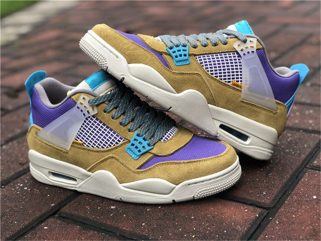 

2021 Authentic 4 Union Desert Moss Taupe Haze Men Outdoor Shoes 30th Anniversary 4s Blue Fury Khaki Roma Green Turquoise Dark Off Noir