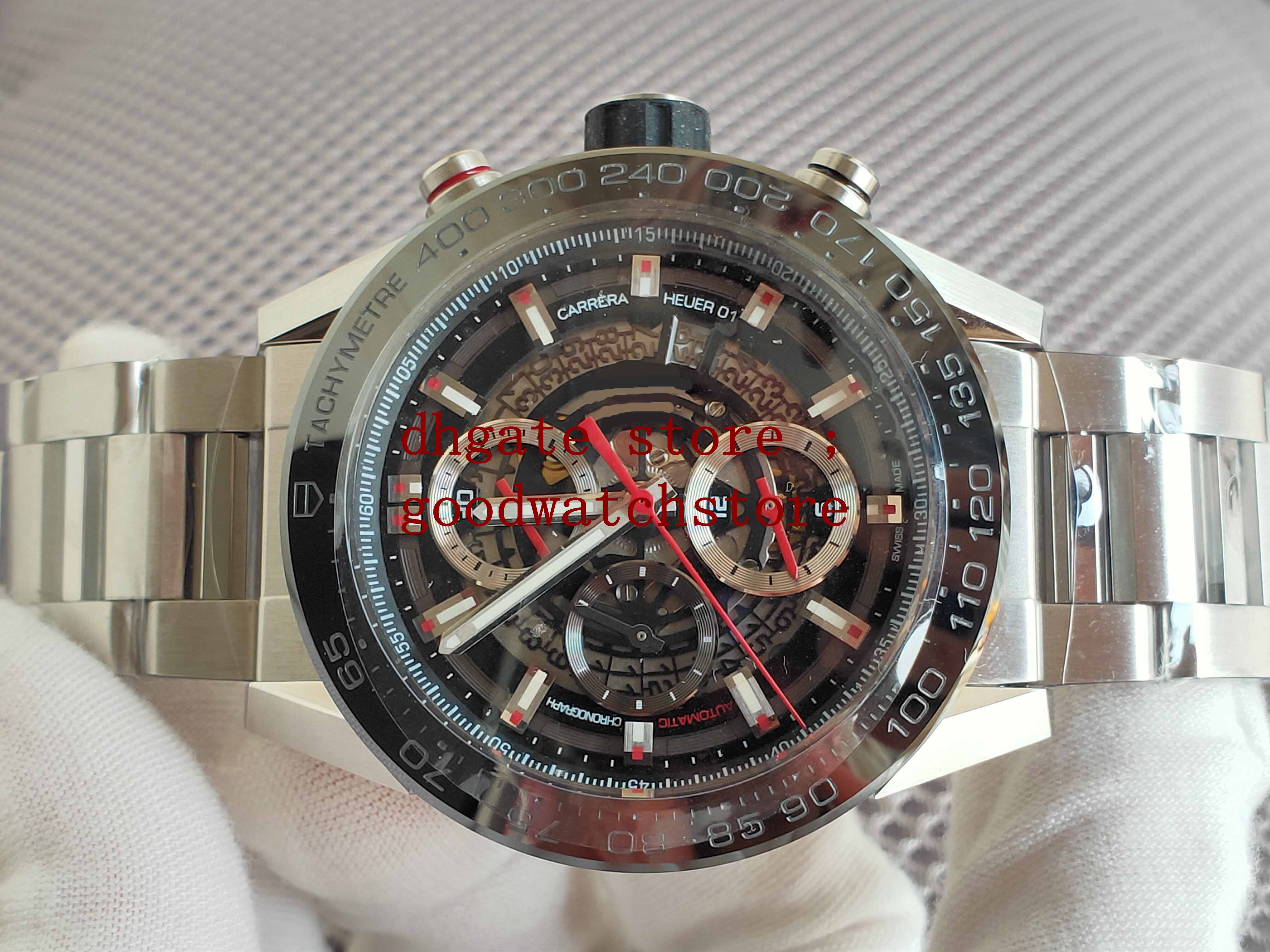 

Mens Quality Chronograph Wristwatches Workin XF Maker 47mm Cosmograph Stainless Steel CAL.7750 eta Movement Automatic Men black dial Watches