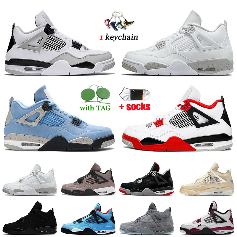 

Basketball Shoes 4 4s Jumpman Top Quality Mens Women Trainers US 13 OG Military Black Cat White Oreo Sail Off University Blue Fire Red Infrared Bred Sneakers Fashion, A1 military black 40-47