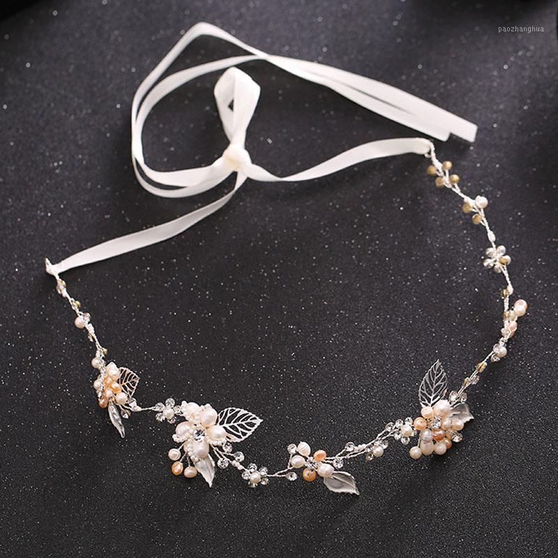 

Luxury Women Gold Color Hairband Handmade Flower Leaves Shape Headband Bride Wedding Hair Jewelry Accessories SL Clips & Barrettes, Golden;silver